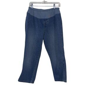 Motherhood Maternity Blue Denim Stretch Panel Jeans Size L